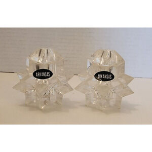 Arkansas Starburst pattern Vintage Acrylic Salt and Pepper Shakers